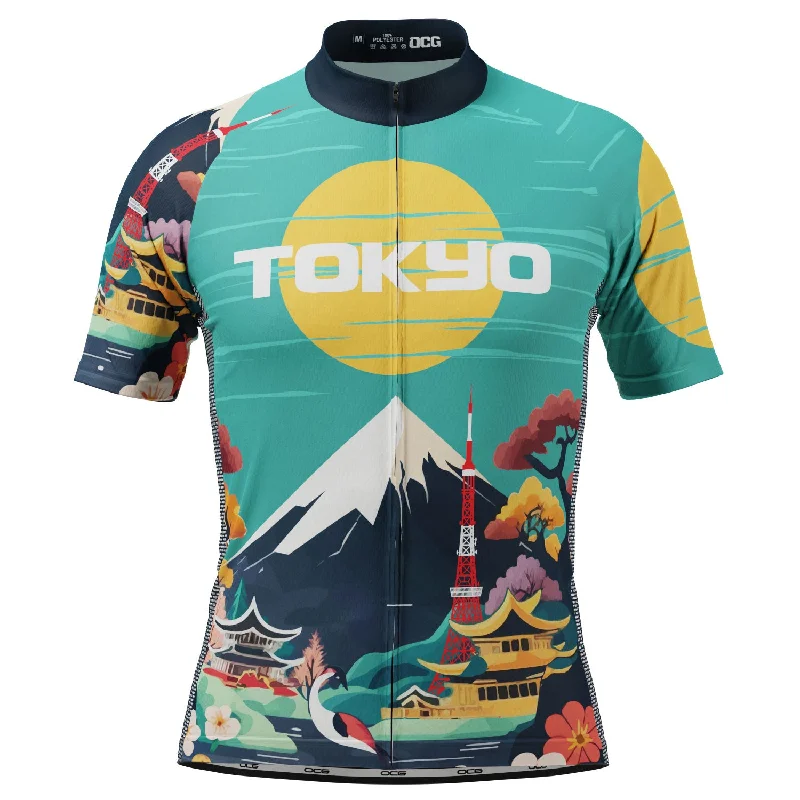 Men's Around The World - Tokyo Short Sleeve Cycling Jersey Cotton Jersey Tee