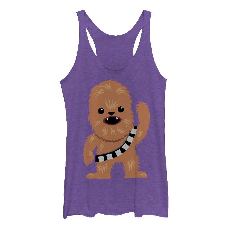 Women's Star Wars Cute Chewbacca Cartoon Racerback Tank Top trendy tank top