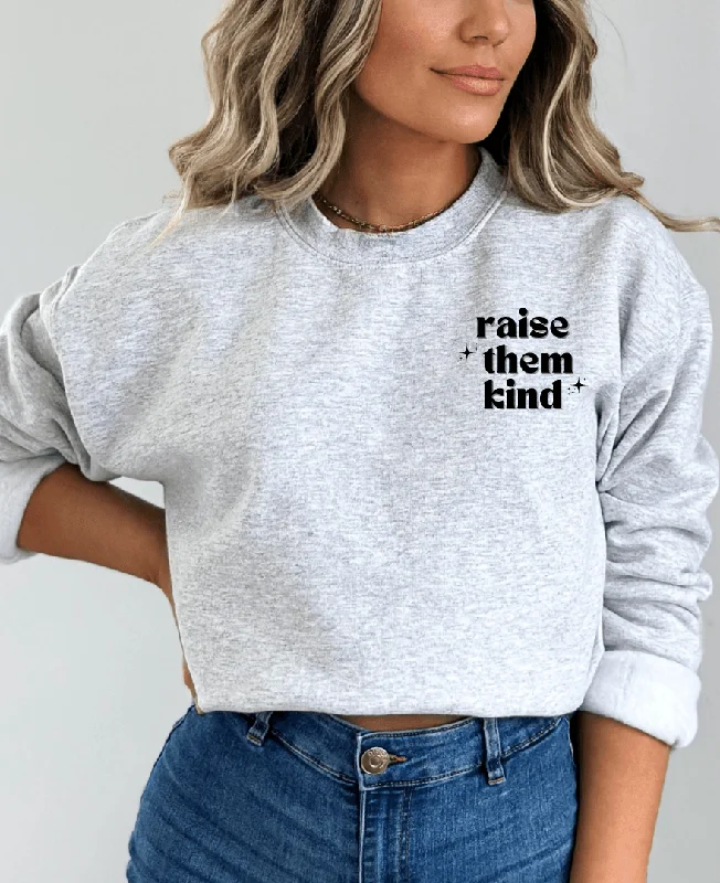 Hazel Blues® | Raise Them Kind Graphic Sweatshirt Hoodie with Drop Shoulder Relaxed Streetwear
