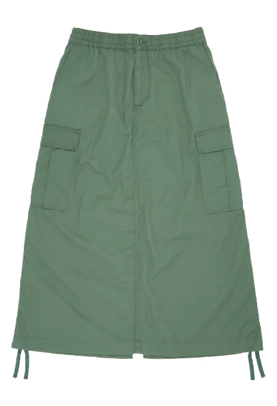 Carhartt WIP Women's Cargo Skirt Long - Duck Green silk skirt sleek