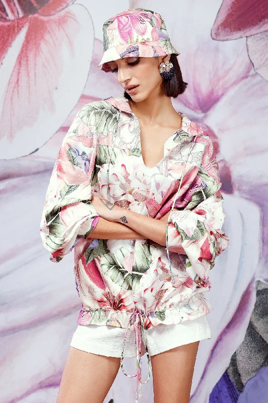 Printed Hoodie Hoodie Jacket Zipper Layering