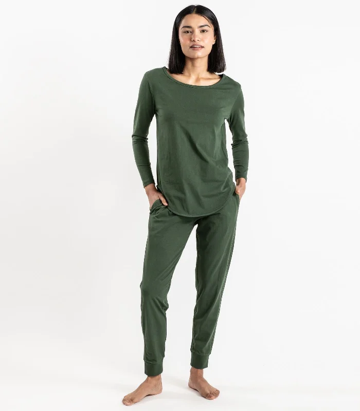 Jersey Knit Long PJ Set Hemp Jersey Tee
