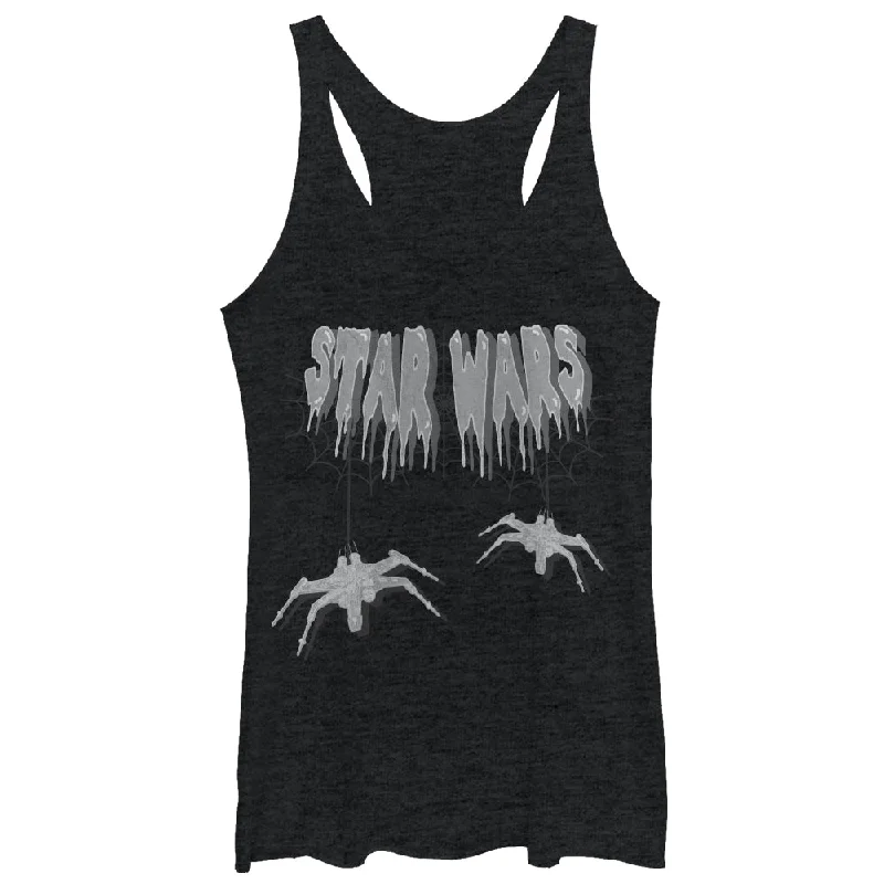 Women's Star Wars X-Wing Halloween Spiders Racerback Tank Top crossback tank top