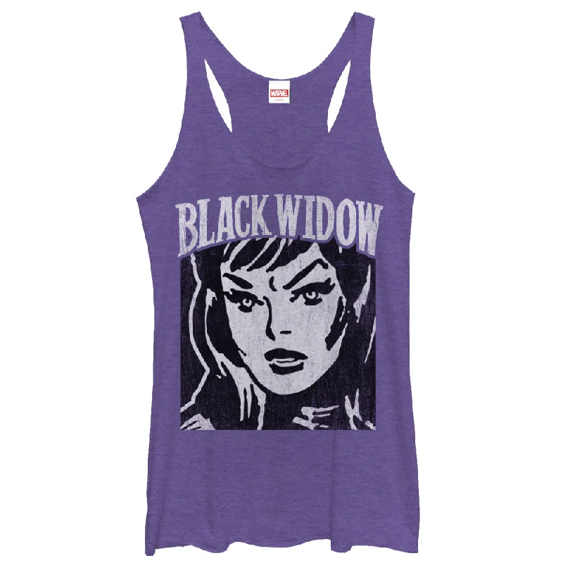 Women's Marvel Black Widow Portrait Racerback Tank Top comfortable tank top