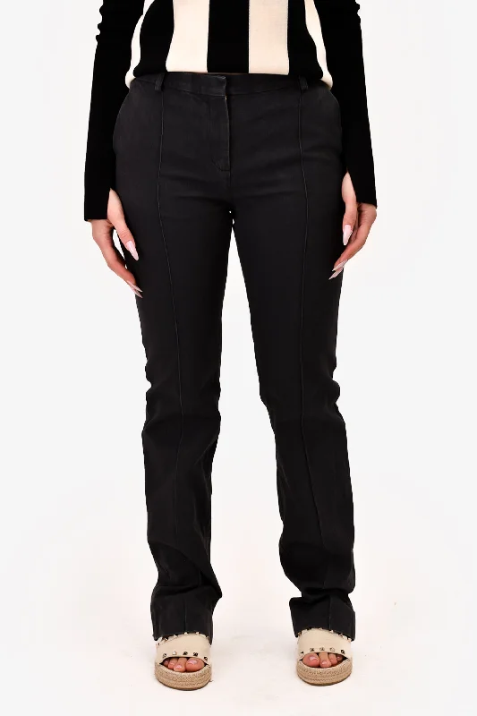 Celine Grey Mid Rise Trousers Size 36 Trousers chic elegant