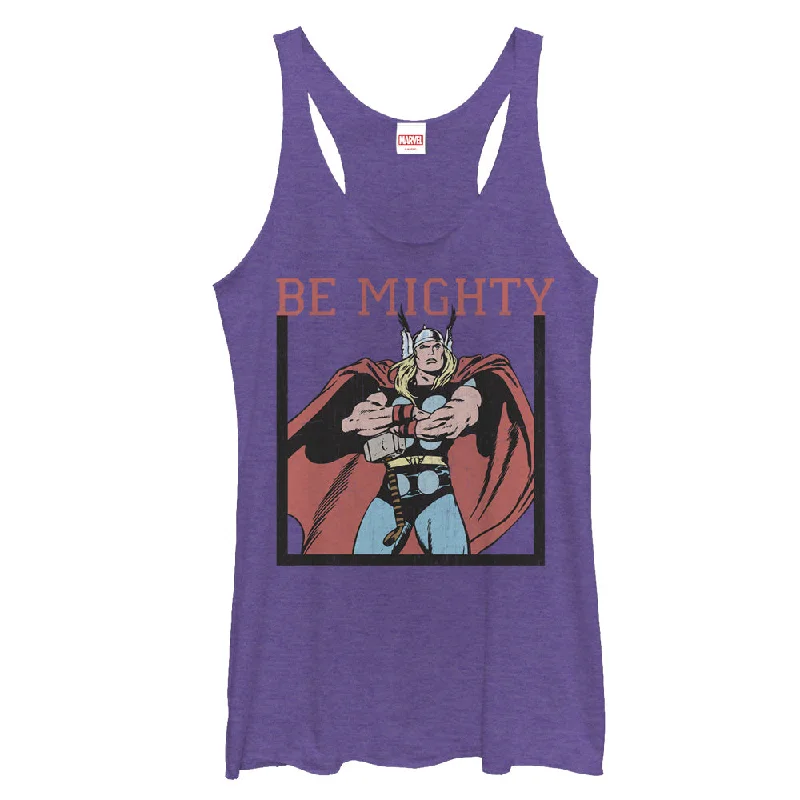 Women's Marvel Classic Thor Be Mighty Racerback Tank Top cropped tank top