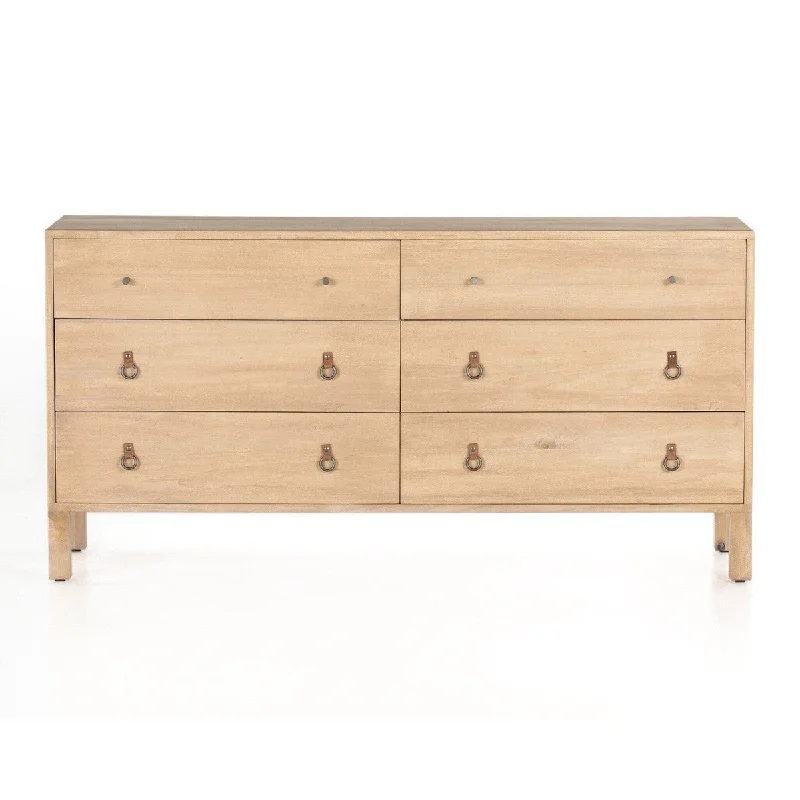 Calloway 6 Drawer Dresser - Dry Wash Poplar Tunics Satin smooth