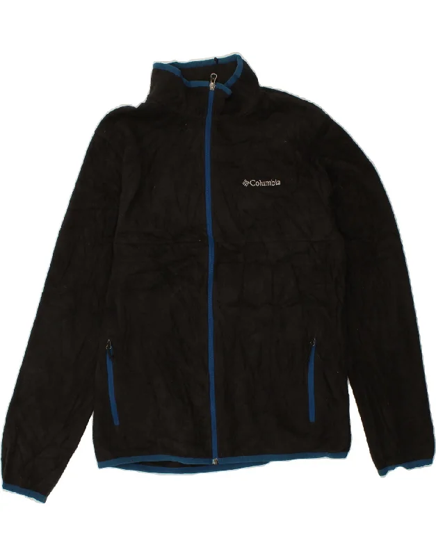 COLUMBIA Womens Fleece Jacket UK 16 Large Black Polyester Jacket Blazer Coat