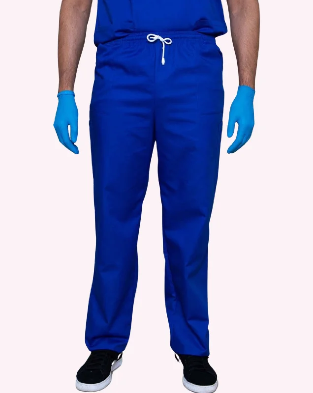 Mawson Electric Blue Unisex Drawstring Scrub Trousers Trousers Capri Summer