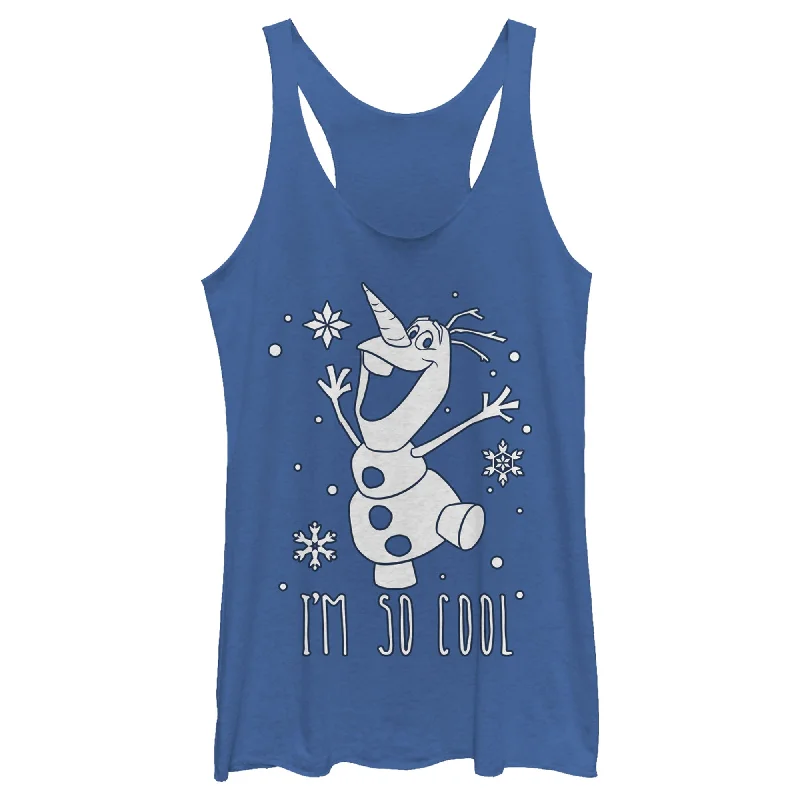 Women's Frozen Olaf So Cool Racerback Tank Top graphic tank top