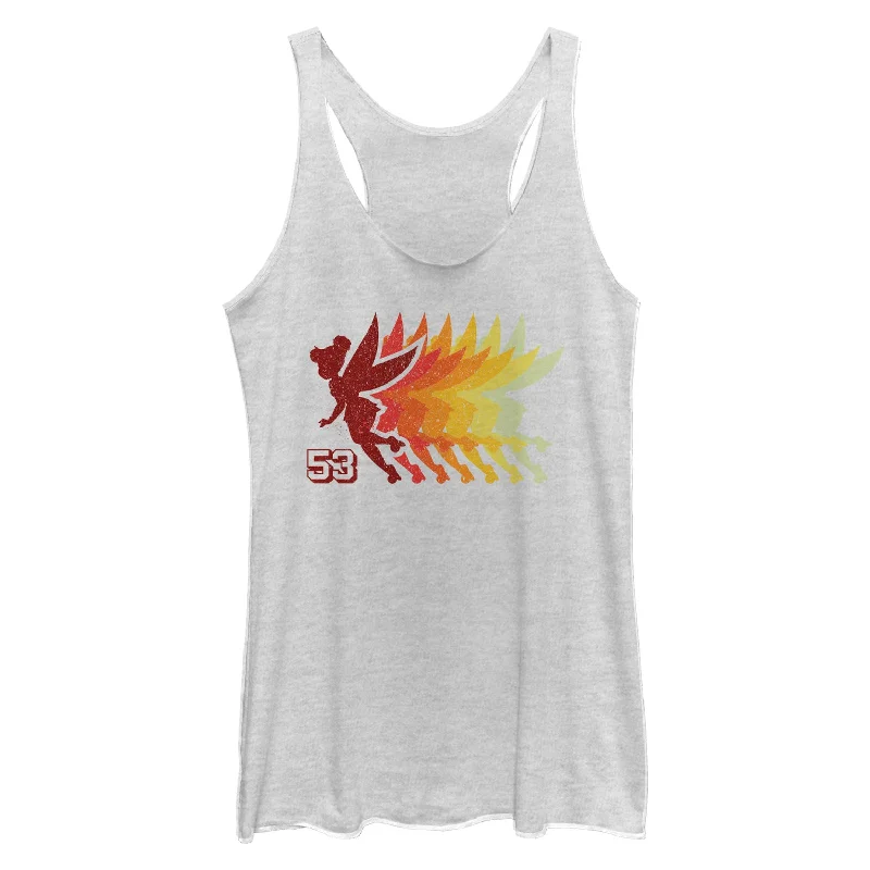 Women's Peter Pan Tinker Bell Retro Racerback Tank Top cropped tank top