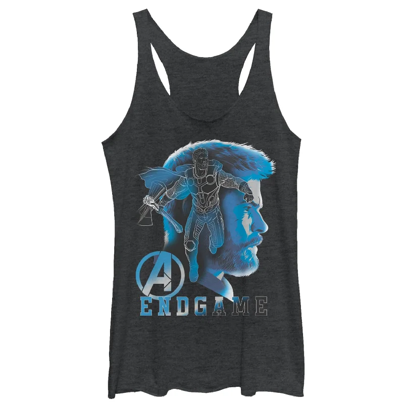 Women's Marvel Avengers: Endgame Thor Profile Racerback Tank Top neon tank top