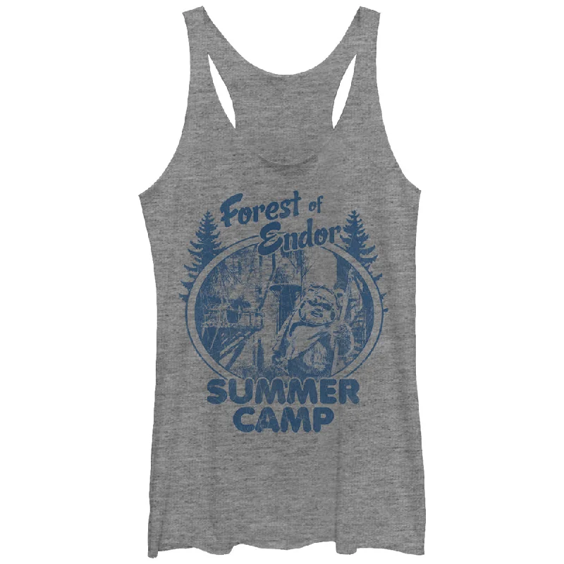 Women's Star Wars Forest of Endor Summer Camp Racerback Tank Top athletic tank top