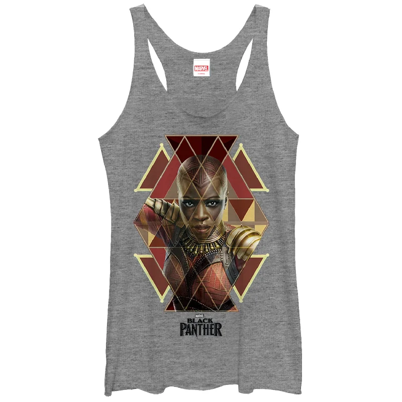 Women's Marvel Black Panther 2018 Okoye Racerback Tank Top floral tank top