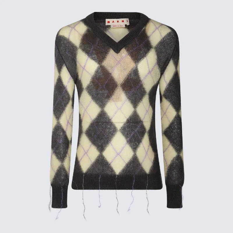 Marni Sweaters Cable Knit Ribbed Knit Lace Knit