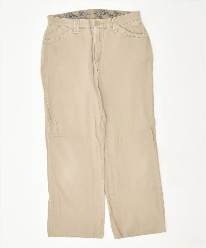 LEE Womens Straight Casual Trousers US 8 Medium W30 L26 Beige Cotton Trousers Bootcut Casual