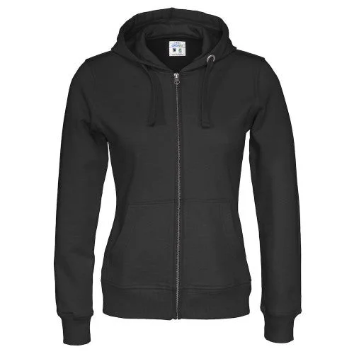 Cottover Womens/Ladies Full Zip Hoodie Hoodie with Hem Ribbing Snug Secure