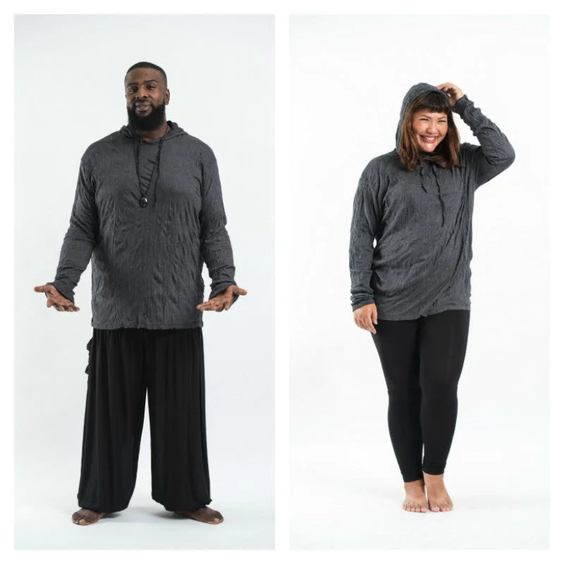 Plus Size Sure Design Unisex Blank Hoodie Black Hoodie Crop Top Short Trendy