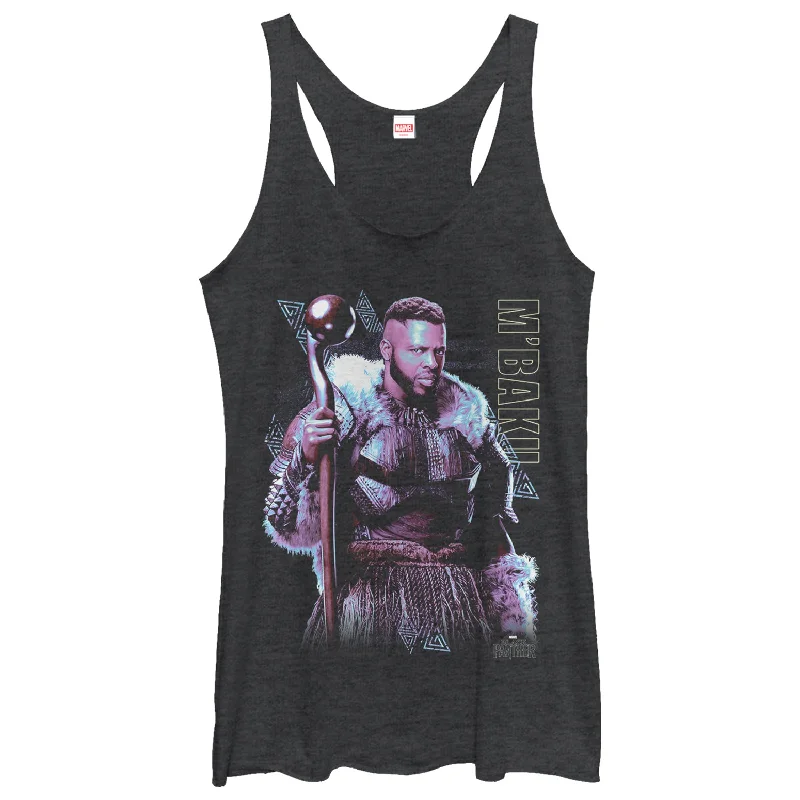 Women's Marvel Black Panther 2018 M'Baku Racerback Tank Top black tank top