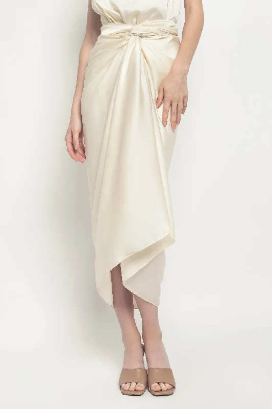 Aisyah Skirt In Light Buttercream chiffon skirt floaty