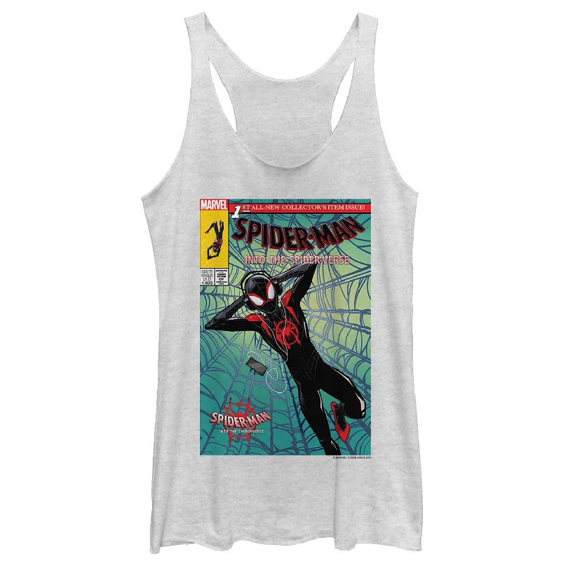 Women's Marvel Spider-Man: Into the Spider-Verse Comic Cover Racerback Tank Top mint tank top