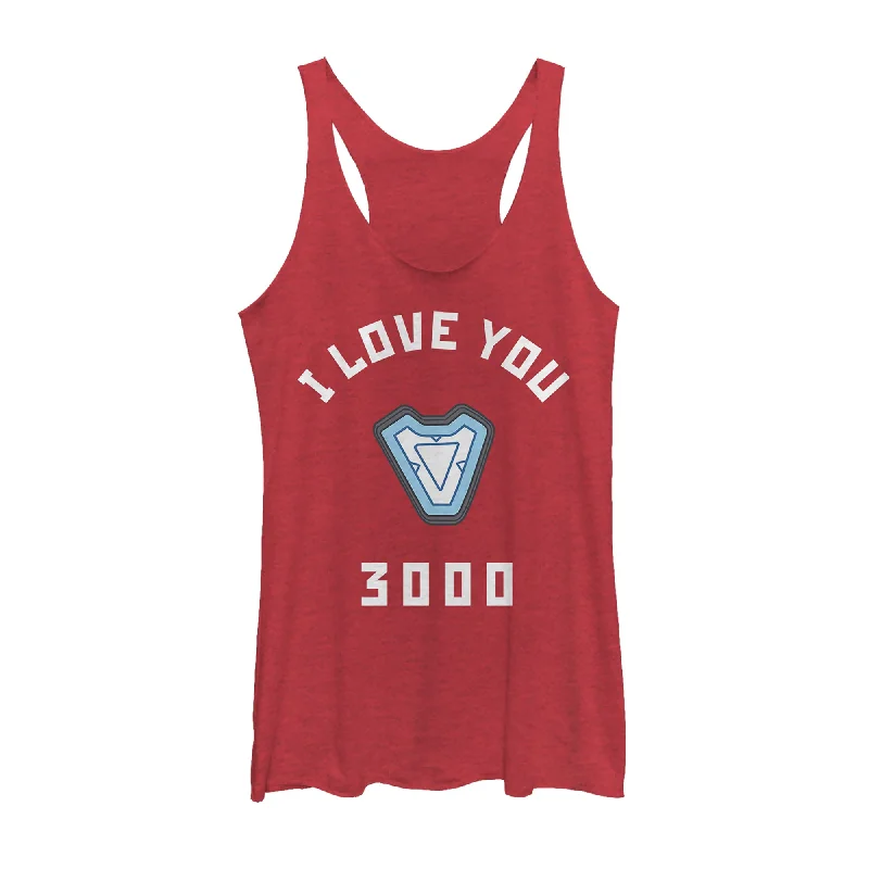 Women's Marvel I Love You 3000 Iron Man Reactor Racerback Tank Top stylish tank top