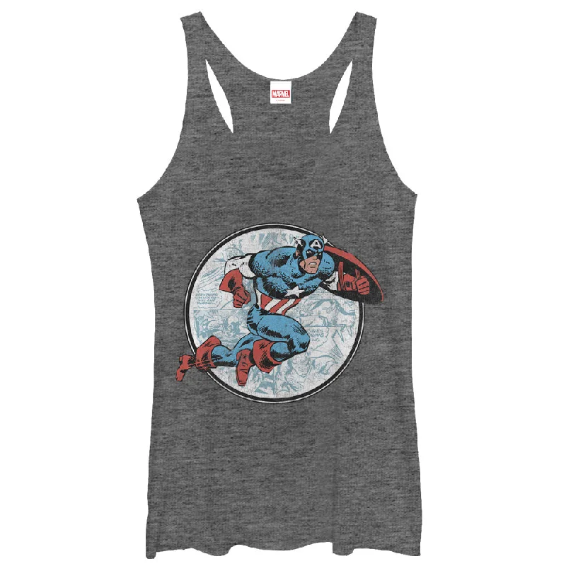 Women's Marvel Captain America Battle Racerback Tank Top flowy tank top