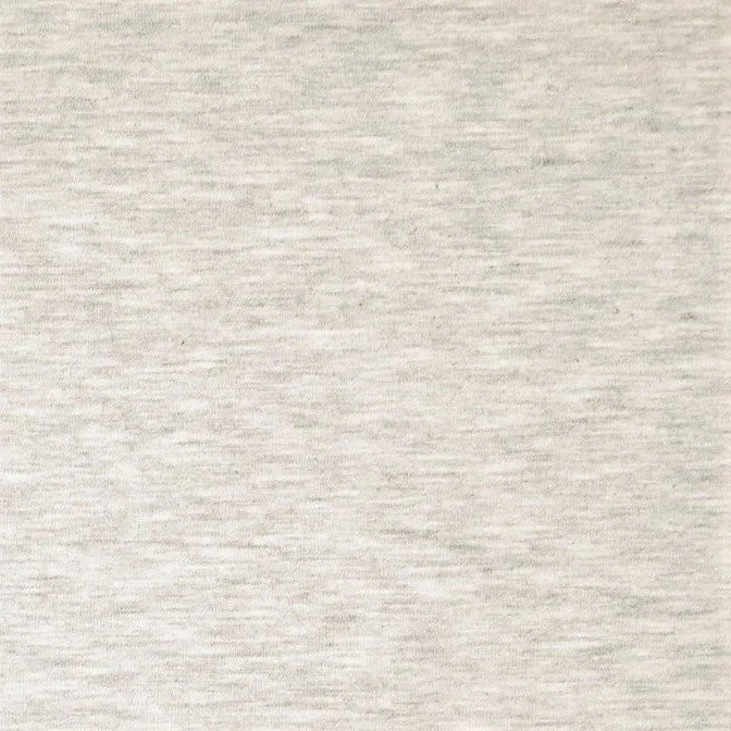 Plain Soft Grey Melange Cotton Jersey Fabric Party Jersey Tee