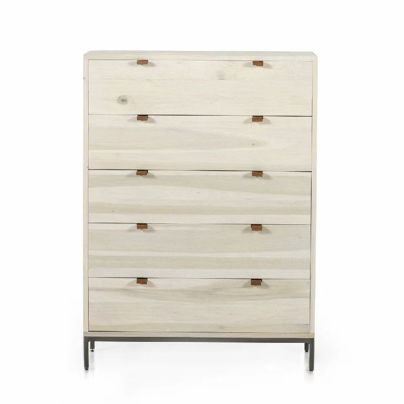 Troy 5 Drawer Dresser - Dove Poplar Square Neckline Feminine