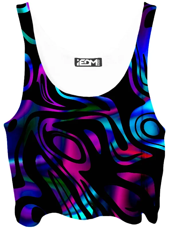 Dynamic Blues Crop Top Crop Top Seamless Stretchy