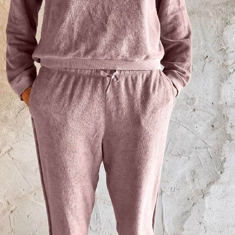 Elie Jogger - Women - TJ Terry Jersey - S007 Dusty Pink Gold Jersey Tee