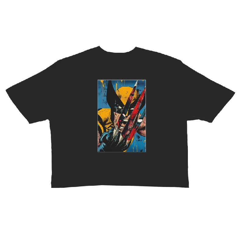 Deadman in the Mirror Crop Top Silk Blend Satin Velvet