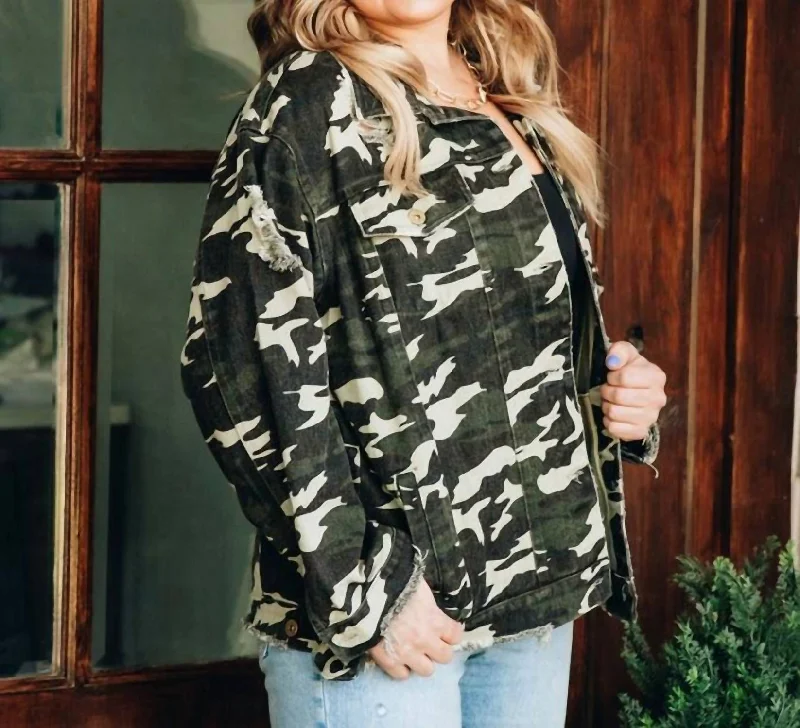 Right On Target Jacket In Camo Faux Fur Jacket Real Fur Jacket Shearling Jacket