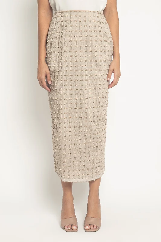 Malika Skirt in Khaki casual skirt length