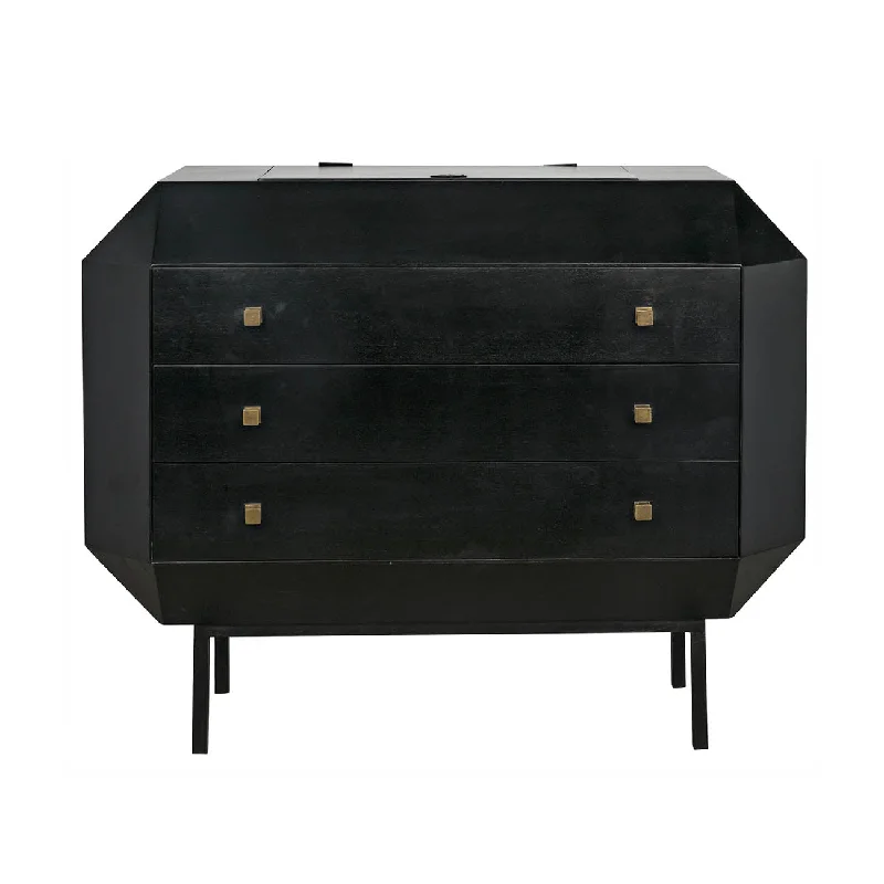 Rhiana Dresser -  Hand Rubbed Black Tunics Seasonal trendy