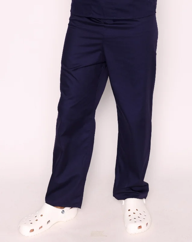 Flemming Unisex Lightweight Reversible Scrub Trousers Cropped Trousers Casual Linen