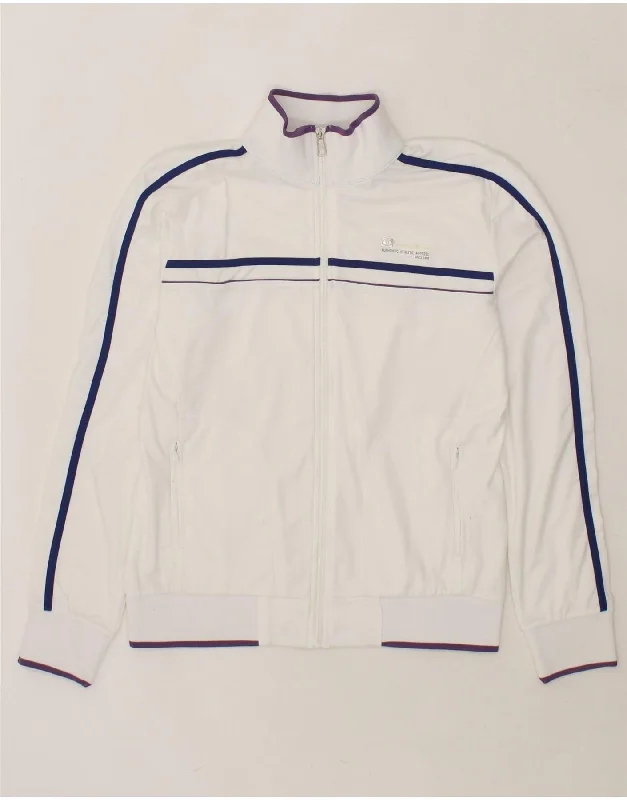 CHAMPION Womens Tracksuit Top Jacket UK 16 Large White One-Shoulder Jacket Off-the-Shoulder Jacket Asymmetrical Jacket