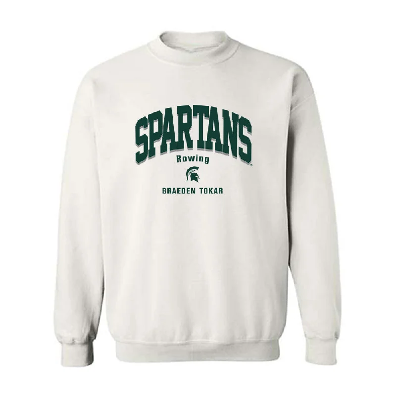 Michigan State - NCAA Women's Rowing : Braeden Tokar - Classic Fashion Shersey Crewneck Sweatshirt Hoodie with Mock Neck Collared Structured