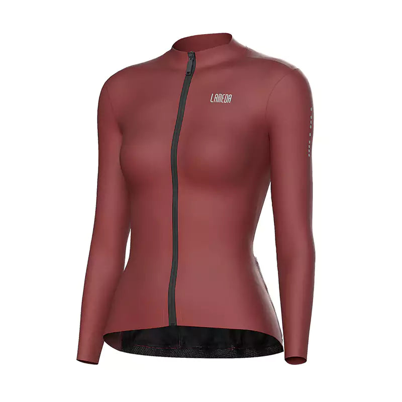 Transcend Women Fleeced Winter Cycling Jersey Stylish Jersey Top