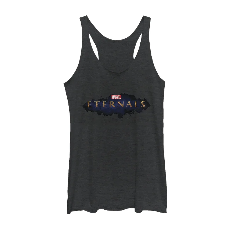 Women's Marvel Eternals Movie Logo Racerback Tank Top white tank top