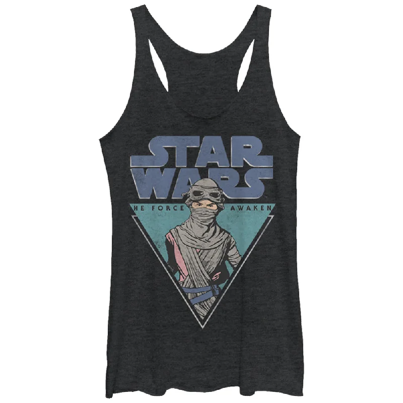 Women's Star Wars The Force Awakens Rey Triangle Racerback Tank Top cute tank top