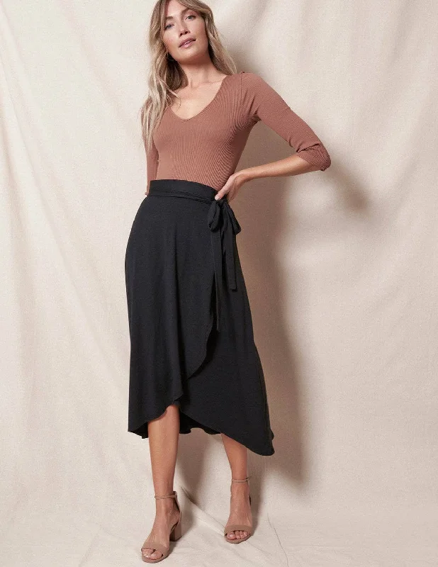 Bamboo / Organic Cotton Wrap Skirt - As-Is-Clearance leather skirt bold