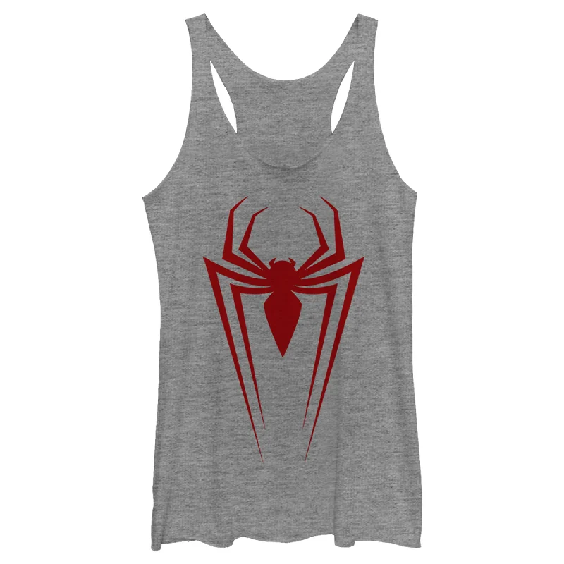 Women's Marvel Spider-Man Icon Badge Racerback Tank Top mesh tank top