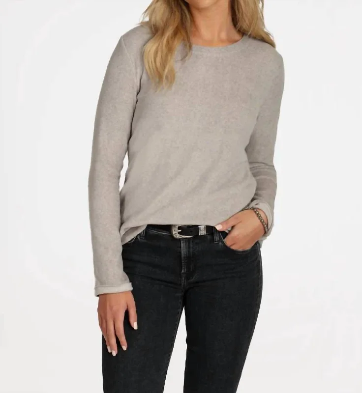 Coco Fleece Sweater In Heather Boxy Sweater Fitted Sweater A-Line