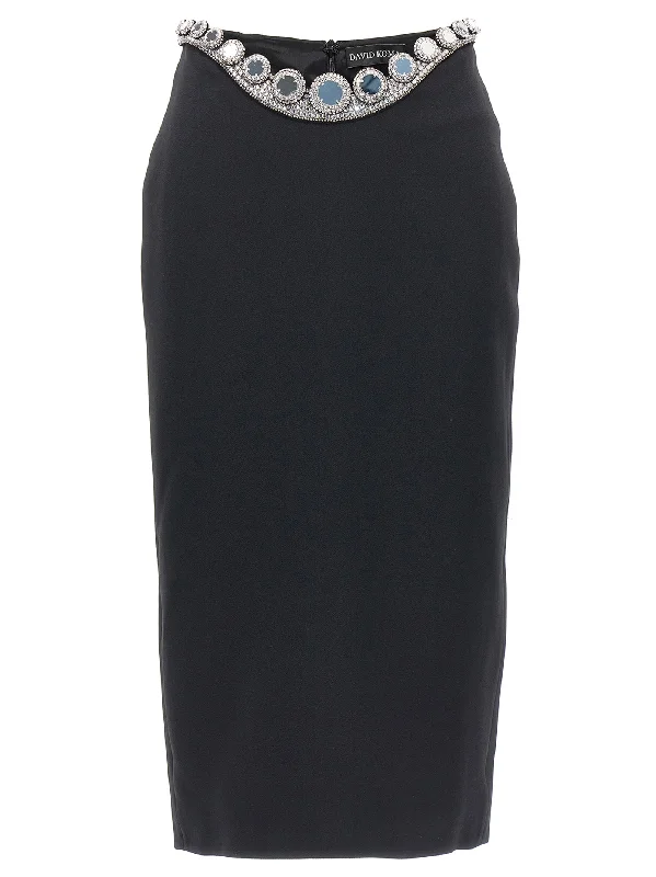 Puffer Circle Embroidery Skirt a-line skirt cut