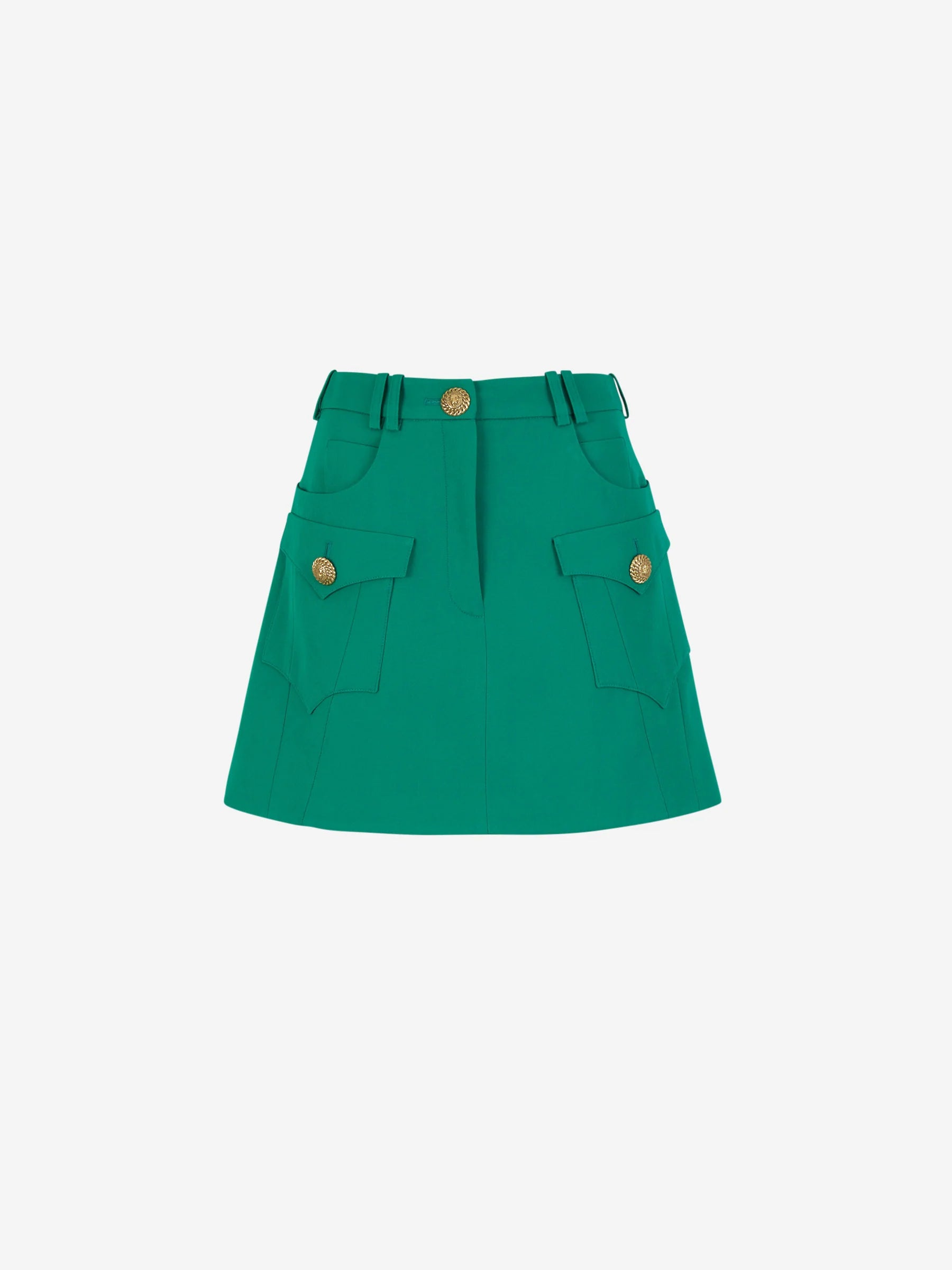 Balmian Women Western A-Line Skirt Light Emerald corduroy skirt comfortable