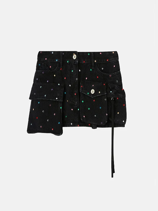 Fay Mini skirt Black boho skirt vibe
