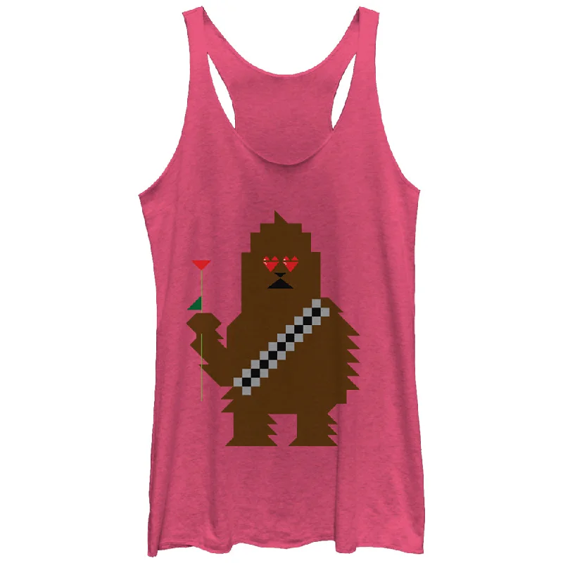 Women's Star Wars Valentine's Day Chewbacca Racerback Tank Top strappy tank top