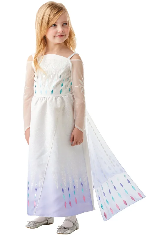 Frozen 2 Frozen Elsa Epilogue Dress Costume Square Neckline Feminine