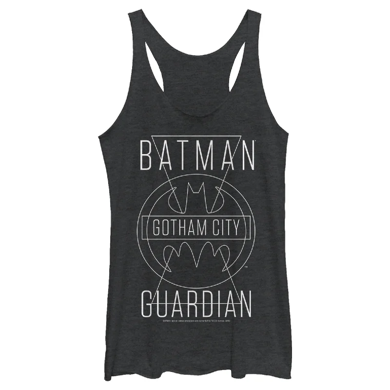 Women's Batman Gotham City Guardian Racerback Tank Top baby blue tank